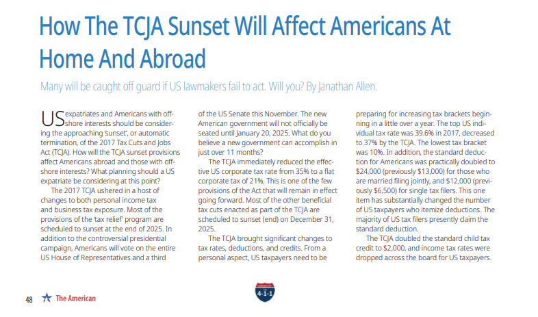 AB How the TCJA Sunset will affect Americans at Home and Abroad Image 2