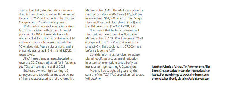 AB How the TCJA Sunset will affect Americans at Home and Abroad Image 3