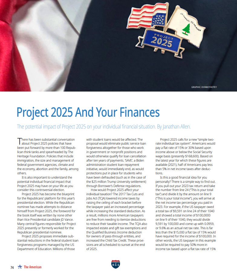 AB Project 2025 and Your Finances P1 from the American