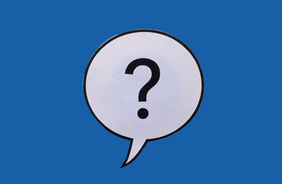 Question Mark with Blue Background